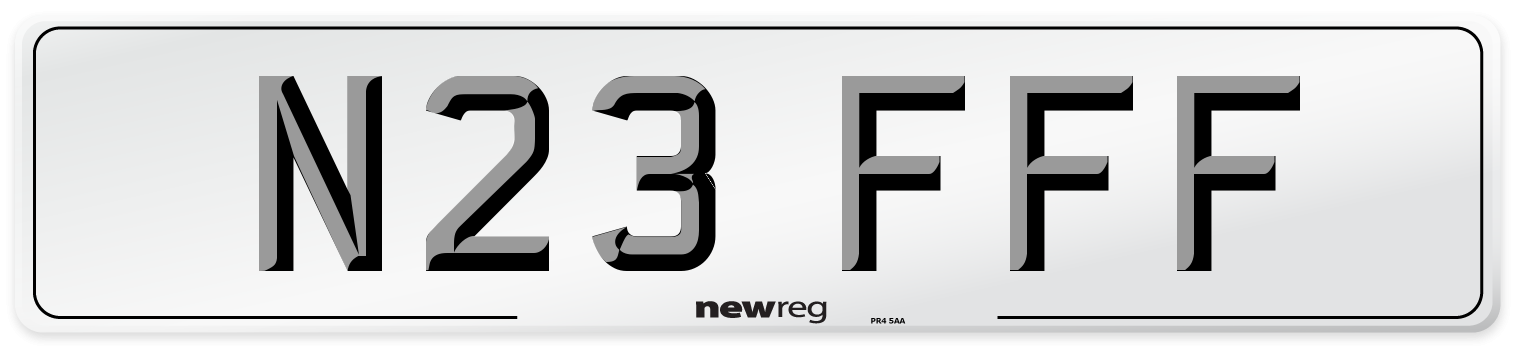 N23 FFF Number Plate from New Reg